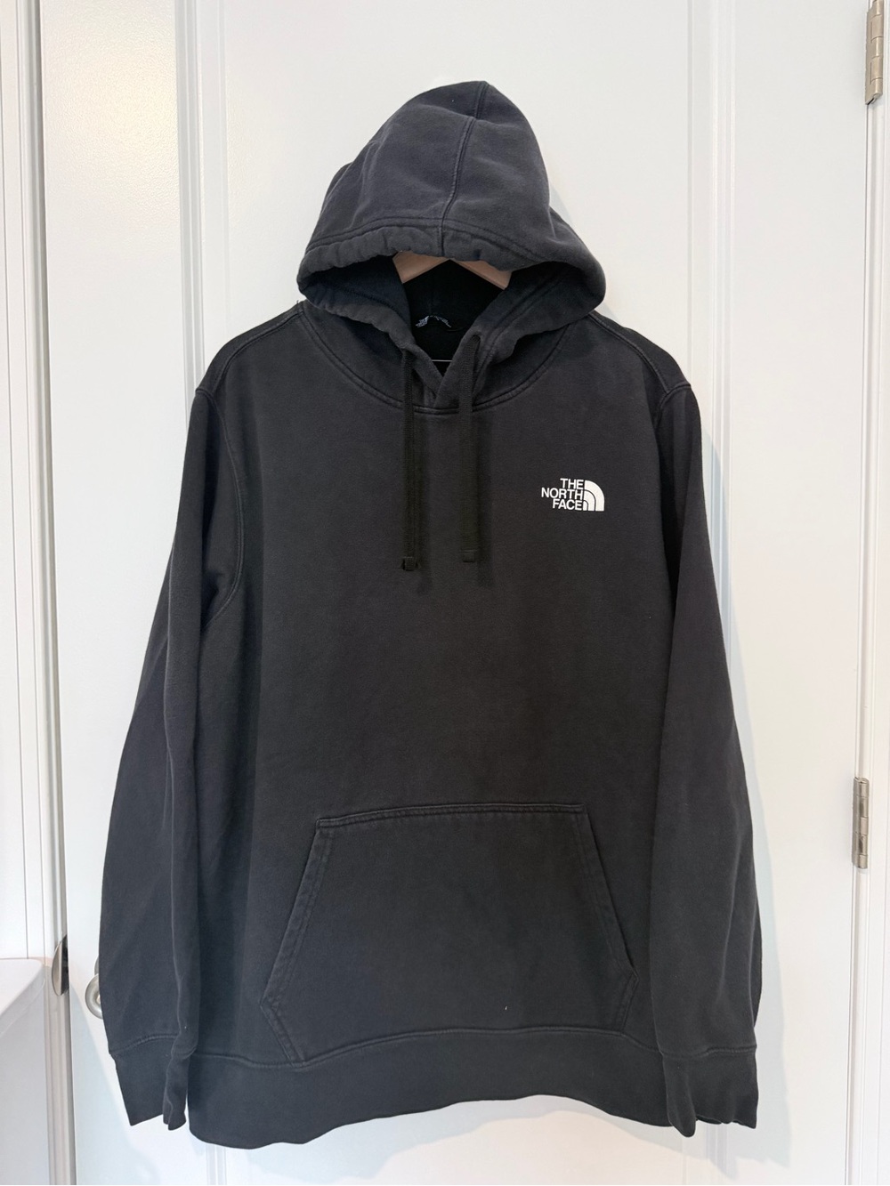 The North Face Black Pullover Hoodie with White Logo